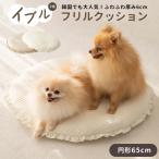 ペット ペットグッズ ベッド ベット フリルラグ ペットクッション イブル キルティングカバー 円形 直径65cm