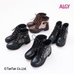 ショッピングアルジー 20％OFFセール レースアップブーツ ロゴ ALGY アルジー 20〜24センチ チェック柄 モノグラム ショートブーツ 子供服 女の子 キッズ ジュニア G 2303【45】