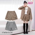 ショッピングアルジー 20％OFFセール ショートパンツ ALGY アルジー ピンタック チェック柄 チェーンベルト付き 女の子 キッズ ジュニア 130-160cm K 2403 52