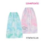 ショッピングlovetoxic 20％OFFセール ラップタオル LOVETOXIC ラブトキシック お着替えタオル 女の子 タイダイ柄 ロゴ プール 海 G  2302 C