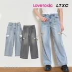 40%OFFセール ラブトキシック デニムパンツ リボンスリット 女の子 キッズ ジュニア 140-160cm LOVETOXIC G 新作 2502 60
