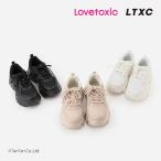 30%OFFセール LOVETOXIC ラブトキシック 厚底スニーカー 女の子 ジュニア 25年春物新作 靴 通学 スポーツ 白 黒 ベージュ 22-24.5cm G 新作 2501 55