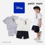プティマイン セーラーセットアップ 半袖 ディズニー 男の子 ベビー キッズ ミッキーマウス petit main K 新作 2502 60