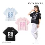 ショッピング韓国子供服 SALEプライス レースナンバリングTシャツ  半袖Tシャツ 女の子 キッズ ジュニア 韓国子供服 トップス RiCO SUCRE リコシュクレ K  2502 C
