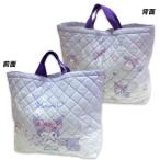 ショッピングレッスンバッグ 送料無料 クロミ キルトレッスンバッグ大 パープル QKU2-2780 約45cm×35cm×10cm 日本製 キルトバッグ 手提げ バッグ kuromi サンリオ Sanrio 2025-2026年