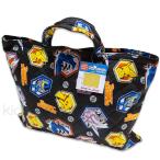 送料無料 ポケットモンスター キルトレッスンバッグ大 QPK4-2300 約45×35cm 黒 日本製 手提げバッグ レッスンバッグ ポケモン