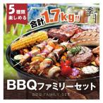 バーベキュー 焼肉 ファミリーセット 牛カルビ 厚切りハラミ ホルモン 豚肉 鶏肉 合計1.7kg 約5人前 キャンプ 肉料理 焼肉パーティー