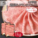 和牛 牛肉 肉 すき焼き A5等級 黒毛和牛 霜降り肩ローススライス クラシタ ハネシタ シート巻き 1kg(500g×2パック)