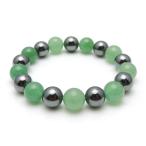 ショッピングパワーストーン パワーストーンブレスレット グリーンアベンチュリンAAA(5月誕生石)10ミリ ヘマタイトAAAA10ミリ 健康・癒し [サイズ選べる][日本製][送
