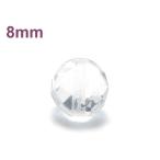 Yahoo! Yahoo!ショッピング(ヤフー ショッピング)パワーストーン天然石ビーズ粒売り クリスタル（水晶）（64面カット）AAAA（4月誕生石）8ミリ 開運 ハンドメイド・手作りアクセサリー用 （1172