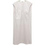 美品 クリーニング済 Maison Margiela 1 メゾンマルジェラ ノースリーブ 膝丈 ワンピース ドレス 38 S31CT0706 ピンク レディース 古着 中古