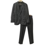 美品 MACKINTOSH PHILOSOPHY マッキントッシュフィロソフィー トロッター テーラードジャケット パンツ スーツ 40R 38 グレー メンズ 古着 中古