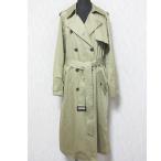 美品 Ron Herman ロンハーマン ダブルブレスト ロング トレンチコート ベルト付き S ベージュ レディース 古着 中古
