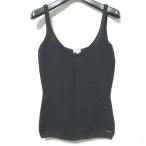  не использовался FOXEY BOUTIQUE Foxey btik вязаный топ безрукавка cut and sewn 40 черный женский б/у одежда б/у 