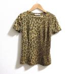 良品 DOLCE&GABBANA ドルチェ&ガッバーナ 80-90s ヴィンテージ レオパード柄 半袖 Tシャツ カットソー サイズ40 キャメル レディース 古着 中古