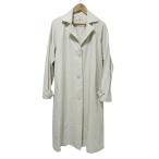 美品 evam eva エヴァムエヴァ シルクコットンリネン ステンカラーコート 1 ベージュ レディース 古着 中古