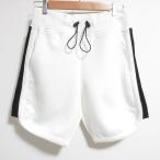 ショッピングハイドロゲン 美品 HYDROGEN ハイドロゲン ストレッチ スカルプリント サイドメッシュ ジャージ ショートパンツ M ホワイト ブラック レディース 古着 中古