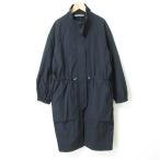  хорошая вещь 24SS theory luxe теория ryuksLIGTH TAFFETA FLINTZ нейлон длинное пальто размер 38 темно-синий женский б/у одежда б/у 