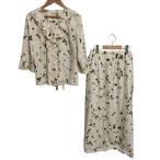 PINK HOUSE Pink House цветок принт 7 минут рукав блуза длинная юбка выставить свет бежевый женский б/у одежда б/у 