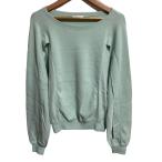 良品 ANTEPRIMA アンテプリマ ロングスリーブ ドッキング ニット プルオーバー セーター サイズ38 ライトグリーン レディース 古着 中古