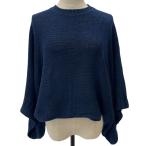  прекрасный товар 45R four ti пять a-ru хлопок вязаный пончо 5019057 размер 0 индиго женский б/у одежда б/у 