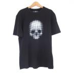 ショッピングハイドロゲン 美品 HYDRGEN ハイドロゲン スカルプリント 半袖 Tシャツ M ブラック メンズ 古着 中古