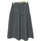 美品 UNITED ARROWS ユナイテッドアローズ AIRY ジャガードティアードスカート 1524-215-5173 サイズ38 ブラック レディース 古着 中古
