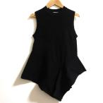  не использовался 25SS UN3D. Anne s Lead i постоянный детали вязаный майка 522522601301 размер 38 черный женский б/у одежда б/у 