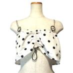  прекрасный товар 24SS KISHIDAMIKIkisida Miki chain bra точка рисунок бюстье bare top размер F белый женский б/у одежда б/у 