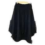 ショッピングサルエル 美品 ISSEY MIYAKE イッセイミヤケ A-POC フリンジ サルエルパンツ IM31KF309 サイズ2 ブラック レディース 古着 中古