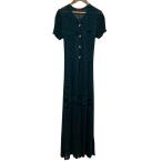 美品 MISSONI ミッソーニ 半袖ボーダーロングカーディガン サイズ42 グリーン レディース 古着 中古