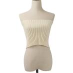  прекрасный товар 24SS NOTHINGEVERYTHINGnasing Every sing ребра вязаный бюстье bare top FREE "теплый" белый женский б/у одежда б/у 