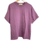 ショッピングロンハーマン 美品 ebure × Ron Herman エブール ロンハーマン 別注 クルーネック ショートスリーブ Tシャツ カットソー 38 パープル レディース 古着 中古