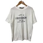 未使用 24SS FRAMeWORK フレームワーク FREEDOM ロゴ T-SHIRT Tシャツ サイズF ホワイト レディース 古着 中古