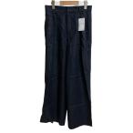  не использовался 25SS MUSE de Deuxieme Classe Mu zdu Deuxieme Classe OGLINEN tuck брюки слаксы 34 темно-синий женский б/у одежда б/у 
