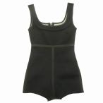 未使用 24SS FUMIKA_UCHIDA フミカウチダ URETHANE SHORT JOHN ウレタン ロンパース ジャンプスーツ ノースリーブ 36 黒 ブラック レディース 古着 中古