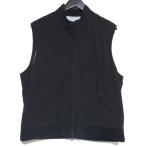 美品 Unlikely アンライクリー ピンストライプ柄ライニング ジップアップ ベスト ジレ ダークネイビー メンズ 古着 中古