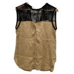 美品 Mame Kurogouchi マメクロゴウチ カーネーションウィロースリーブレストップス レース ブラウス サイズ1 ベージュ レディース 古着 中古