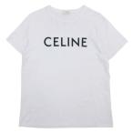 ショッピングセリーヌ 良品 CELINE セリーヌ エディ期 Classic T-Shirt ロゴ プリント Tシャツ カットソー クルーネック 2X308916G S 白 ホワイト レディース 古着 中古