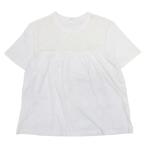 美品 15aw Chloe WHITE WARDROBE クロエ レース 刺繍 ブラウス カットソー トップス 半袖 コットン S 白 ホワイト レディース 古着 中古