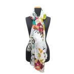  хорошая вещь Glen Prince Glenn Prince палантин шарф большой размер белый белый многоцветный женский б/у одежда б/у 