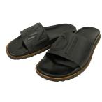 FENDI フェンディ ロゴ エンボス シャワー サンダル シューズ 靴 26.5〜27cm相当 黒 ブラック メンズ 古着 中古