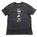 良品 NIKE ナイキ ロゴ プリント Tシャツ カットソー 半袖 XL 大きいサイズ 黒 ブラック メンズ 古着 中古