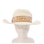 未使用 23ss HERMES エルメス GARDEN SOUS LE CHARME D'ORPHEE HAT ストローハット 中折れ帽子 エクアドル製 57cm ベージュ レディース 古着 中古