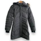 美品 CANADA GOOSE カナダグース ブラックレーベル LORETTE ロレッタ コヨーテファー ダウンジャケット ダウンコート 2090LB XS ブラック レディース 古着 中古