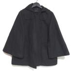  прекрасный товар GLOVERALL×OLD ENGLANDg Rover все × Старая Англия шерсть f-ti- пончо пальто F38 угольно-серый женский б/у одежда б/у 