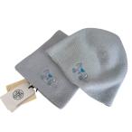  не использовался HERMES Hermes baby кашемир 100% вязаная шапка + muffler 2 позиций комплект голубой Kids б/у одежда б/у 