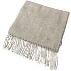 ショッピングchloe 良品 Chloe クロエ カシミヤ フリンジ マフラー グレー レディース 古着 中古