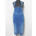 良品 R.H. Vintage ロンハーマンヴィンテージ コーデュロイ ひざ丈 ミディ丈 サロペット ジャンパースカート ワンピース ブルー レディース 古着 中古