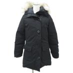 良品 CANADA GOOSE カナダグース BRONTE PARKA ブロンテパーカー ファー付き ダウンジャケット ダウンコート 2603JL サイズS ブラック レディース 古着 中古
